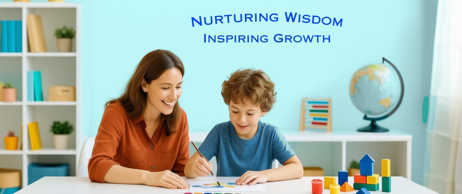parent teaching a child